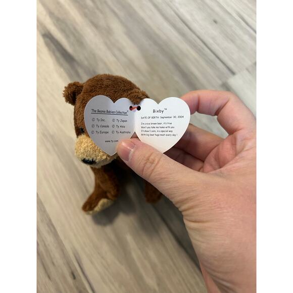 TY Beanie Baby - BIXBY the Bear (8 inch) - NWT Stuffed Animal Toy - Picture 6 of 6